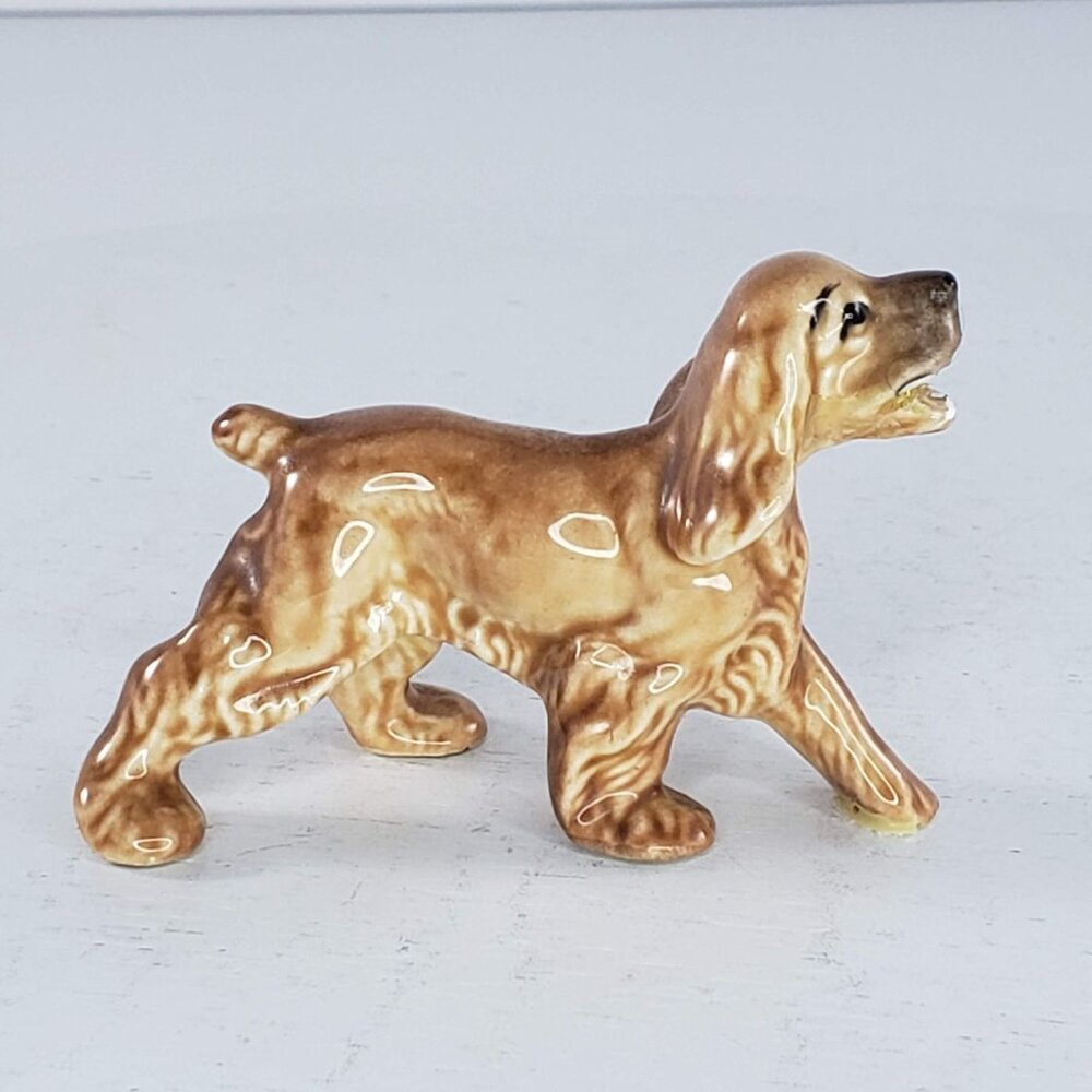 Hagen Renaker Cocker Spaniel Dog Figurine Missing Newspaper Figurine *Repaired*
